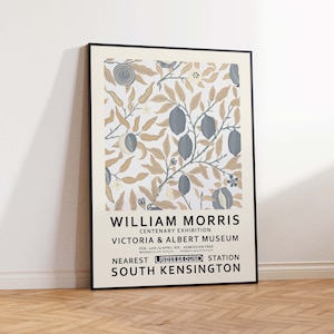 Vintage Floral Art, William Morris Art Print, Morris Art Print, Modern Art Print, Pomegranate Print - Wall Art Poster Print - Sizes A2/A3/A4