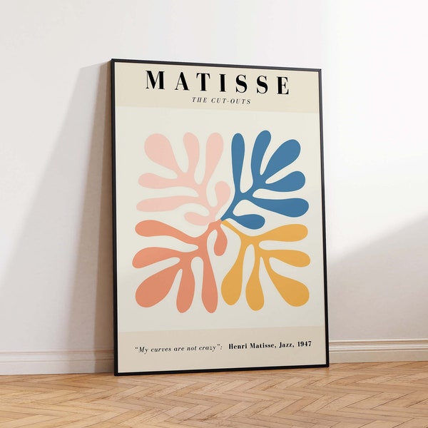 Henri Matisse Exhibition Poster Jazz 1947, Matisse Art Print, Modern Art Print, Matisse print,  Wall Art Poster Print - Sizes A2 A3 A4