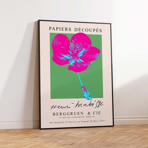 Matisse Papiers Découpés, Matisse Exhibition Poster, Flower Market Print, Matisse Print, Matisse Art, Wall Art Poster Print - Sizes A2/A3/A4