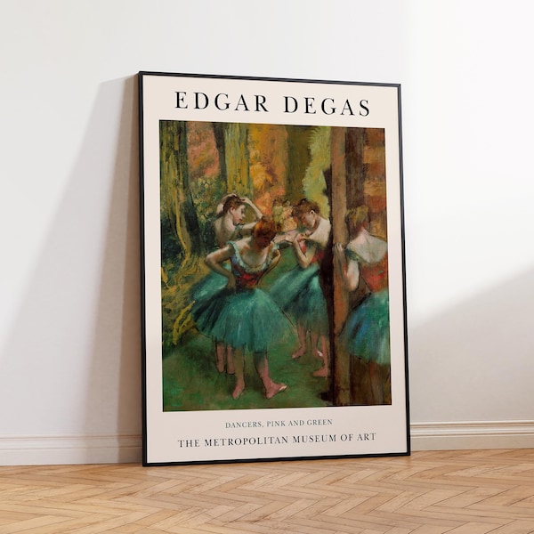 Degas Art Print, Degas Dancers Poster, Vintage Art Print, Degas Exhibition Poster, Vintage Art Poster Wall Art Poster Print - Sizes A2/A3/A4