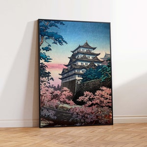 Japanese Castle Print, Tsuchiya Koitsu Vintage Print, Ukiyo-e Art Print, Koitsu Japanese Art Print - Wall Art Poster Print - Sizes A2 A3 A4