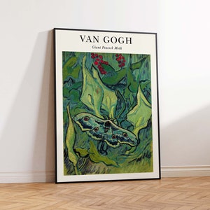Vincent van Gogh Print, Van Gogh Art Poster, Van Gogh Peacock Moth, Van Gogh Print, Vintage Van Gogh Wall Art Poster Print Sizes A2 A3 A4