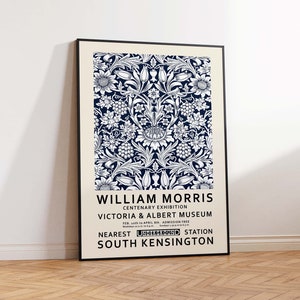 William Morris Vintage Art, Floral Art Print, Morris Floral Poster, Morris Print, Vintage Art Poster, Wall Art Poster Print - Sizes A2/A3/A4