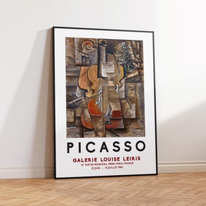 Pablo Picasso Violin and Grapes 1912, Picasso Art Print, Pablo Picasso Art Poster, Gift Idea, Picasso Wall Art Poster Print - Sizes A2/A3/A4