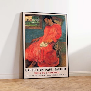 Exhibition Print, Paul Gauguin Print, Vintage Art Print, Modern Art Print, Gaugain Art Print, Wall Art Poster Print - Sizes A2 A3 A4