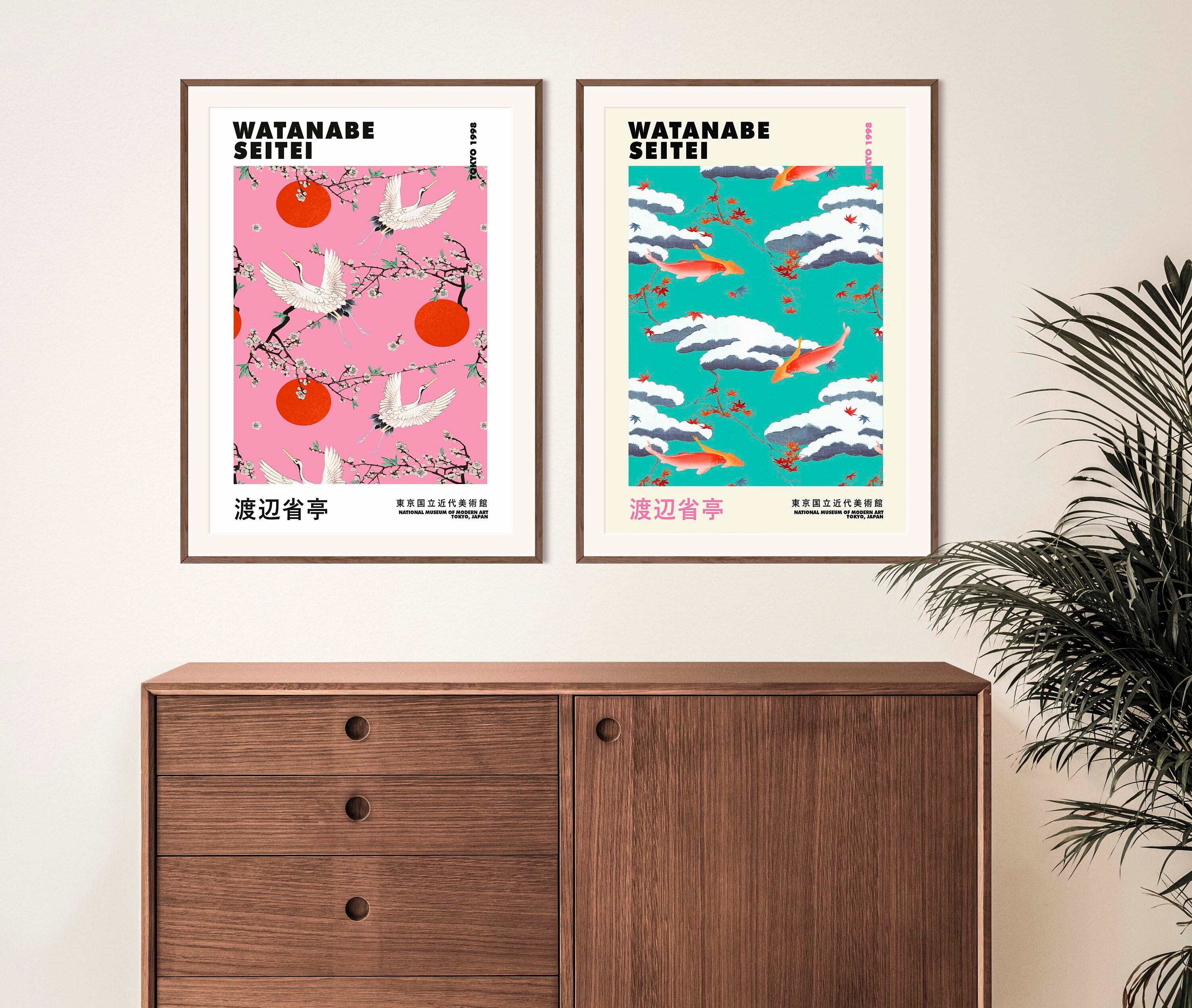 Watanabe Seitei Set of 2 Art Posters, Bijutsu Sekai Art