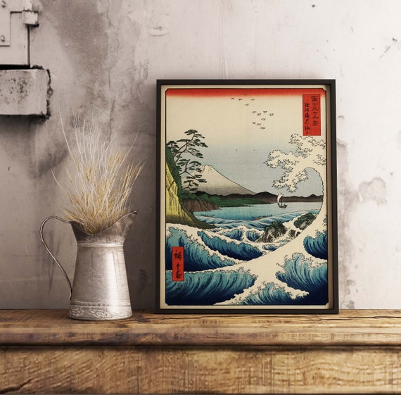 Utagawa Hiroshige Art, the Sea off Satta Suruga Province