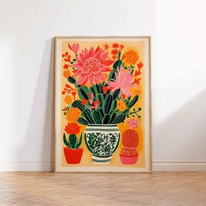 Kaktus Retro Botanischer Druck Kaktus Kunstdruck Vintage Kunst Sukkulenten Poster Kaktus Poster Kaktus Kunst Wandkunst Poster Druck Kakteen Kunstdruck