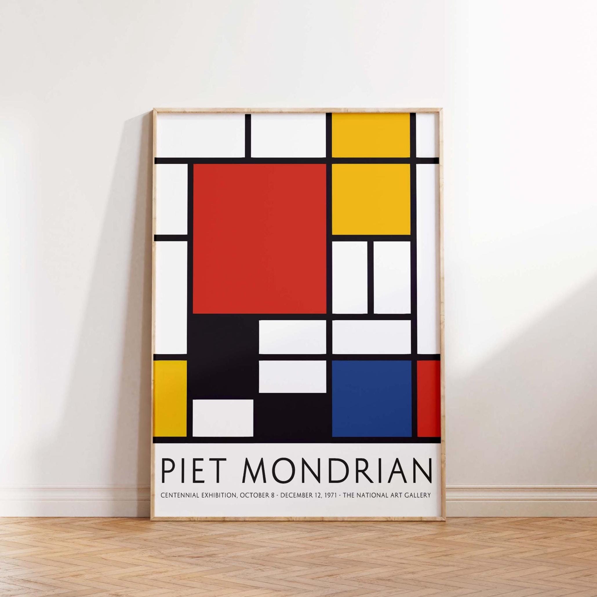 Piet Mondrian Print, Mondrian Art Print,  Mondrian Poster, Abstract Wall Décor, Modern Print, Abstract Print, Wall Art  - Sizes A2 A3 A4