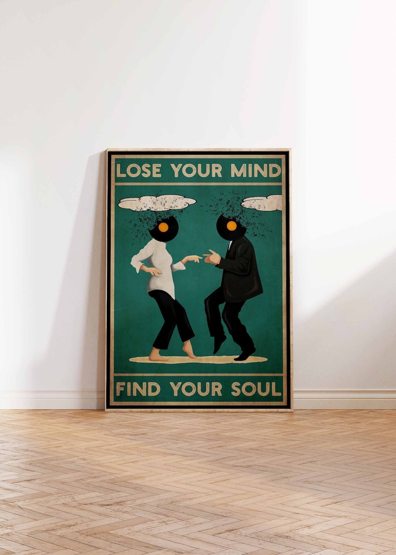 Vintage Poster - Pulp Fiction Lose Your Mind Find Your Soul Vintage Print Movie Cool Print Gift Idea Wall art poster print Sizes A2A3A4 image 1