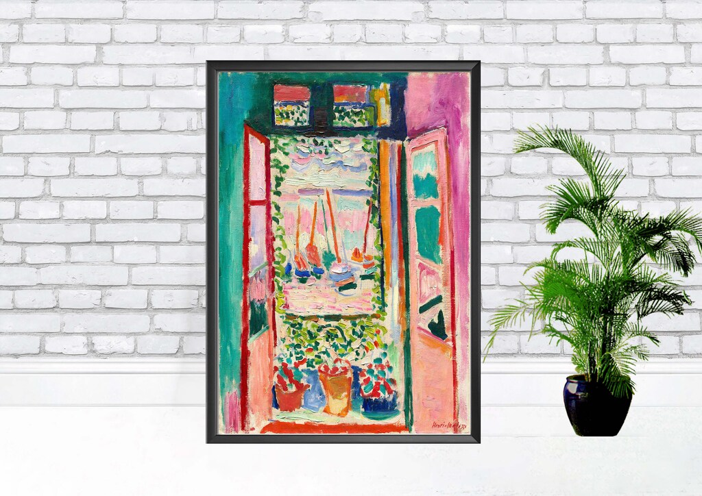 Habseligkeit - Set Di 6 Poster Matisse Mercato Dei Fiori - Stampe Artistiche Astratte Da Parete, Stile Danese Rosa Pastello, Formato 20x25 Cm, Senza Cornice