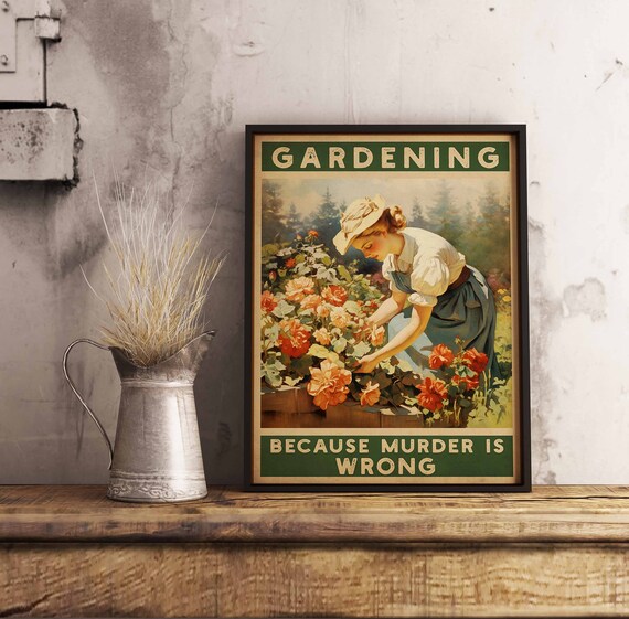 Letrero De Metal De Aluminio Con Texto En Inglés «Gardening