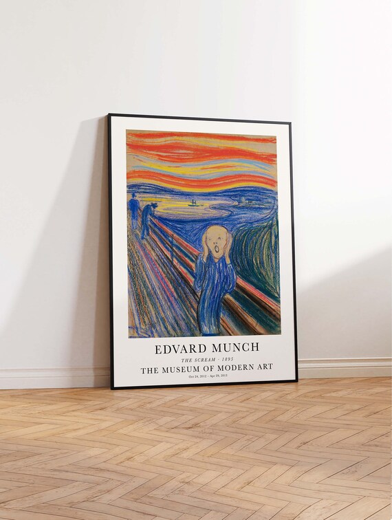 エドワルド・ムンク 絵画(印刷)② エドヴァルド・ムンク：不安（1894） - ジクレー版画 - Etsy 日本