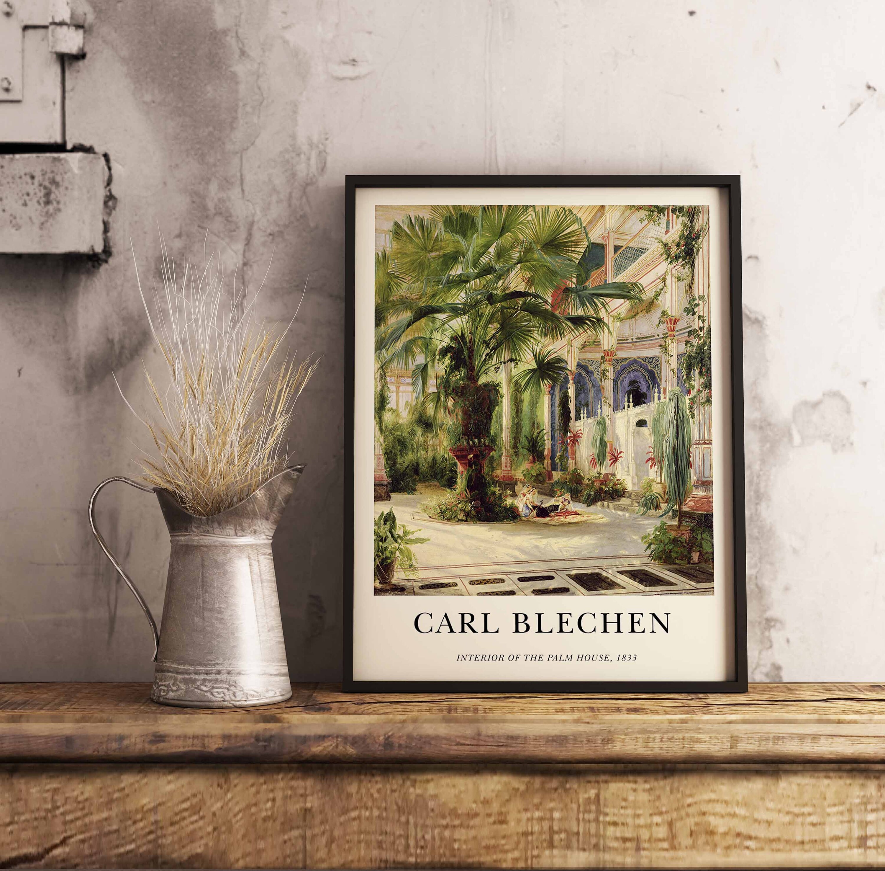 Kunstdruck: Karl Blechen 'Das Innere Des Palmenhauses' – 40x45 Cm, Hochformat
