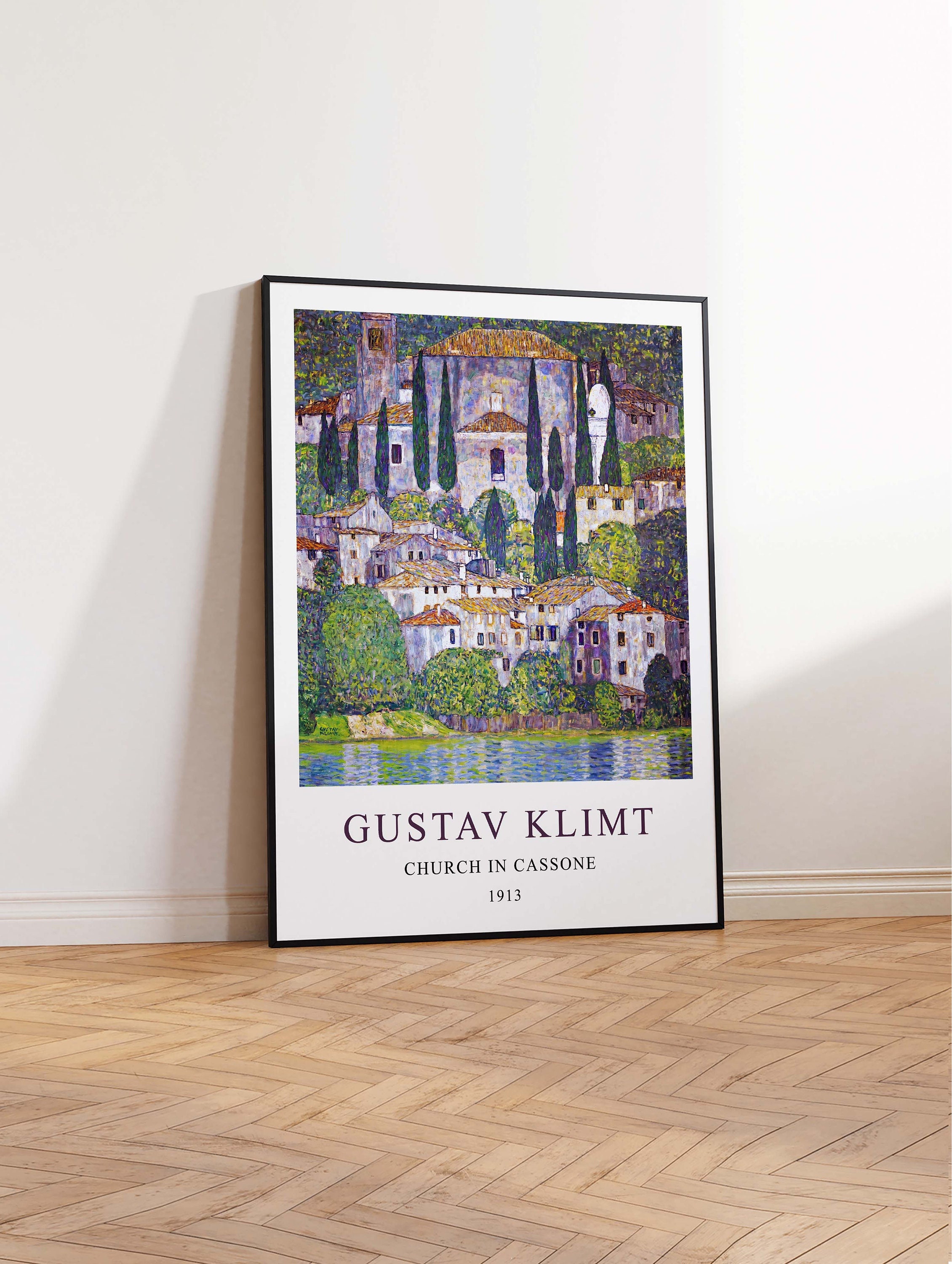 Church in Cassone Print, Gustav Klimt Art Print, Klimt Poster