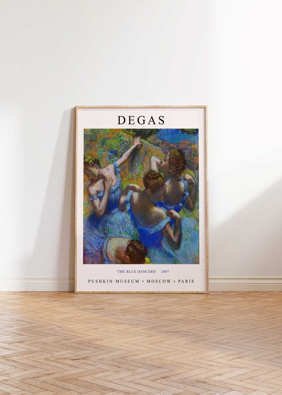Degas Art Print, Degas Blue Dancers, Vintage Art Print, Degas