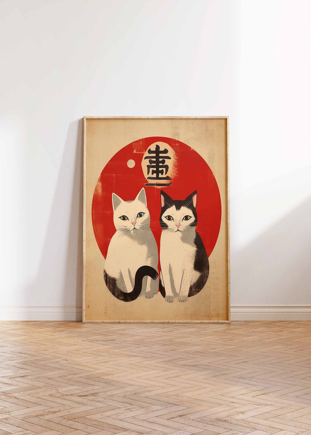 Vintage Japanese Print Vintage Cat Art Print Japanese Cat Art Poster ...