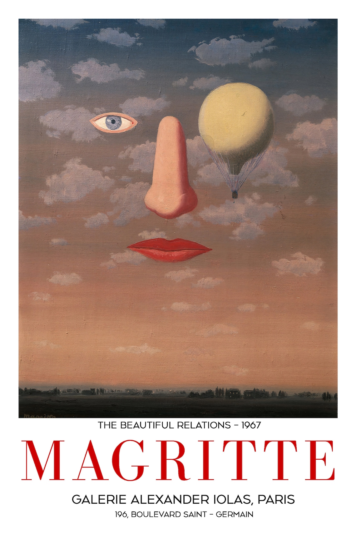Rene Magritte Kunstdruck die schönen Beziehungen