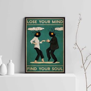 Vintage Poster - Pulp Fiction Lose Your Mind Find Your Soul Vintage Print Movie Cool Print Gift Idea Wall art poster print Sizes A2A3A4 image 3
