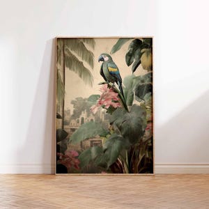 Henri Rousseau Botanical Print Floral Posters, Boho Floral Wall Print, Botanical Art, Tropical Decor, Jungle Aesthetic, Tropical Decor Gift