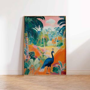 Paul Gauguin Landscape Art Print, Vintage Art Print, Birds Art Print, Peacocks, Tahitian Landscape Art Wall Art Poster Print Sizes A2 A3 A4