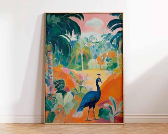 Paul Gauguin Landscape Art Print, Vintage Art Print, Birds Art Print, Peacocks, Tahitian Landscape Art Wall Art Poster Print Sizes A2 A3 A4