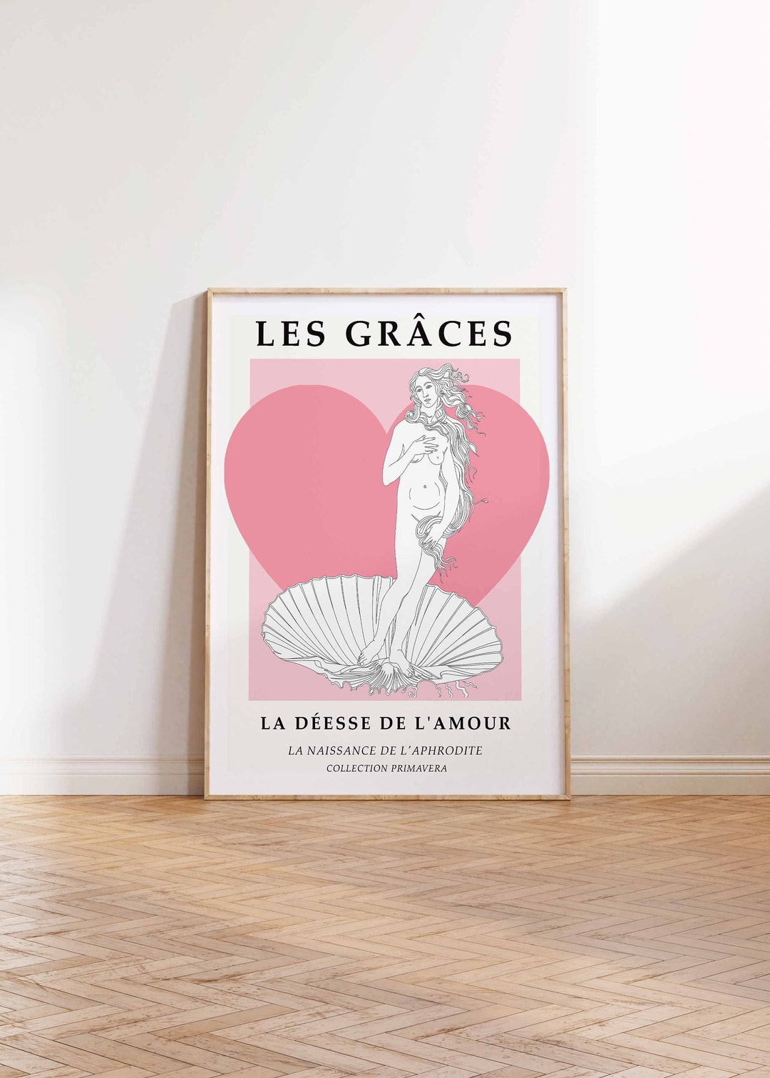 Greek Goddess Art Print Museum Poster, Abstract Art Mid Century Modern