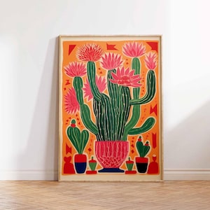 Kaktus Retro Botanischer Druck Kaktus Kunstdruck Vintage Kunst Sukkulenten Poster Kaktus Poster Kaktus Kunst Wandkunst Poster Druck Kakteen Kunstdruck