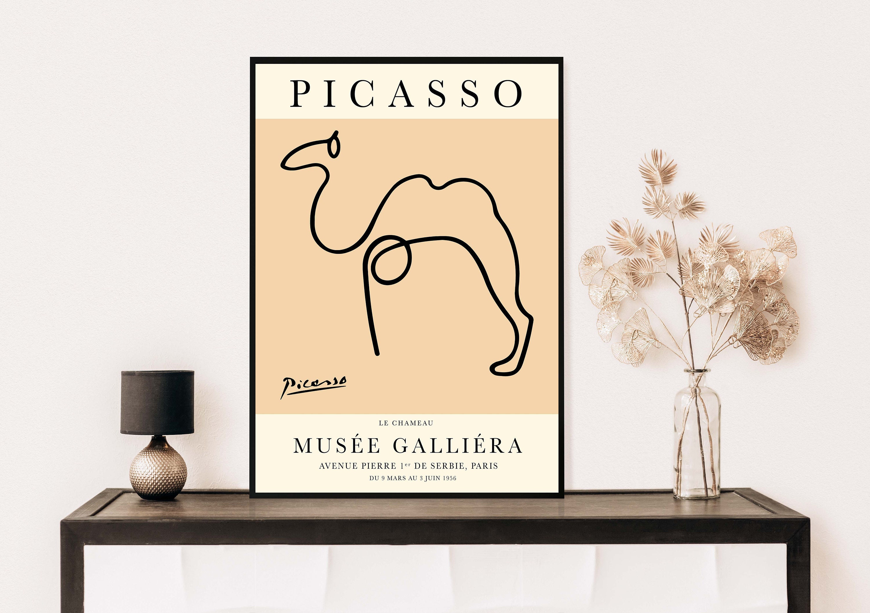 Camel Line Art By Picasso Wall Art Print Perfect Minimalist Wall Decor Camel Line Art By Picasso Wall Art Print Perfect Minimalist Wall Decor