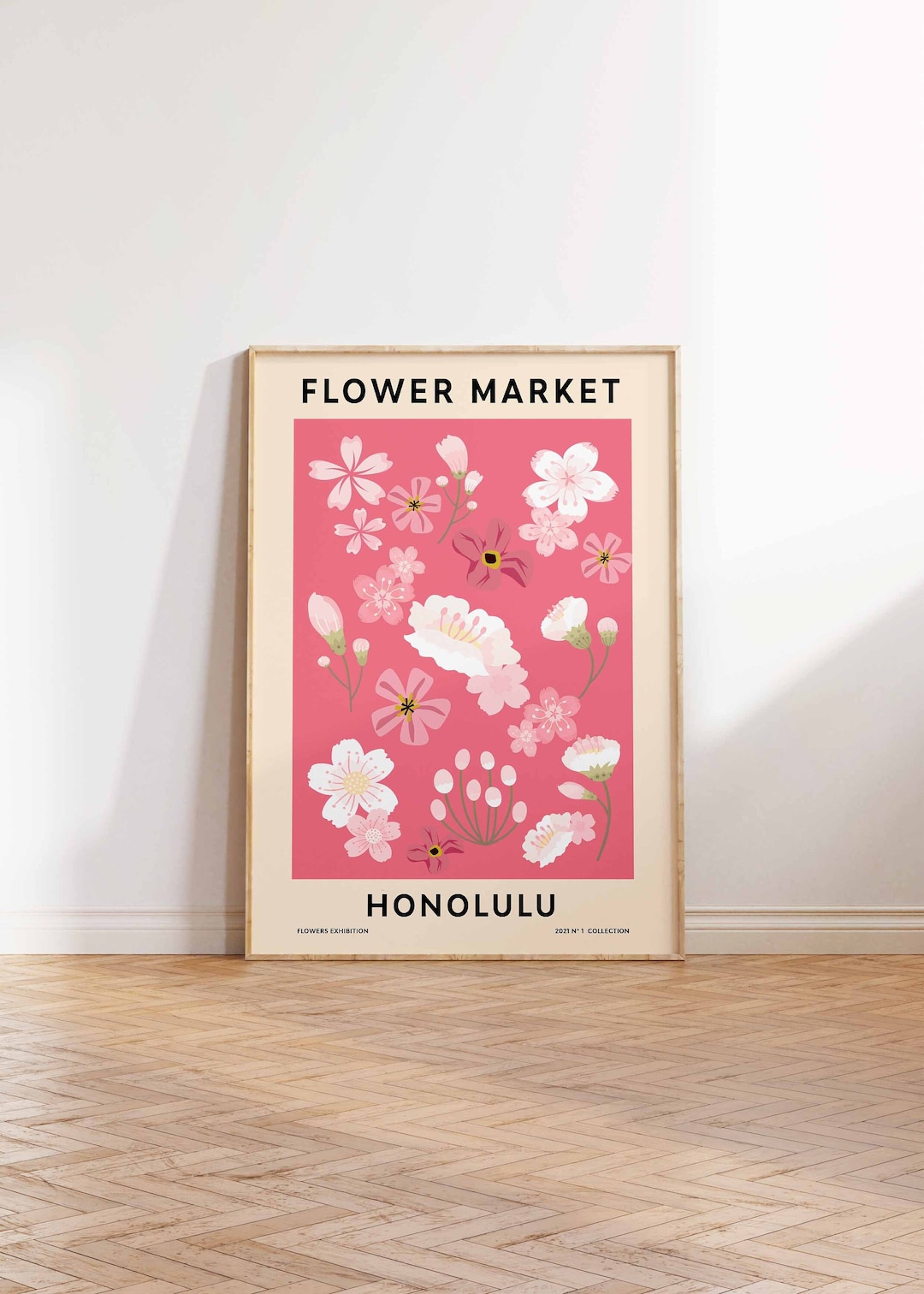 Flower Market Honolulu Flower Market Print Flower Market Etsy