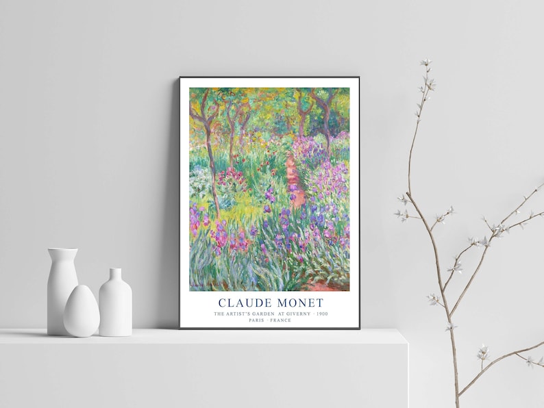 The Artists Garden at Giverny Print Claude Monet Print - Etsy
