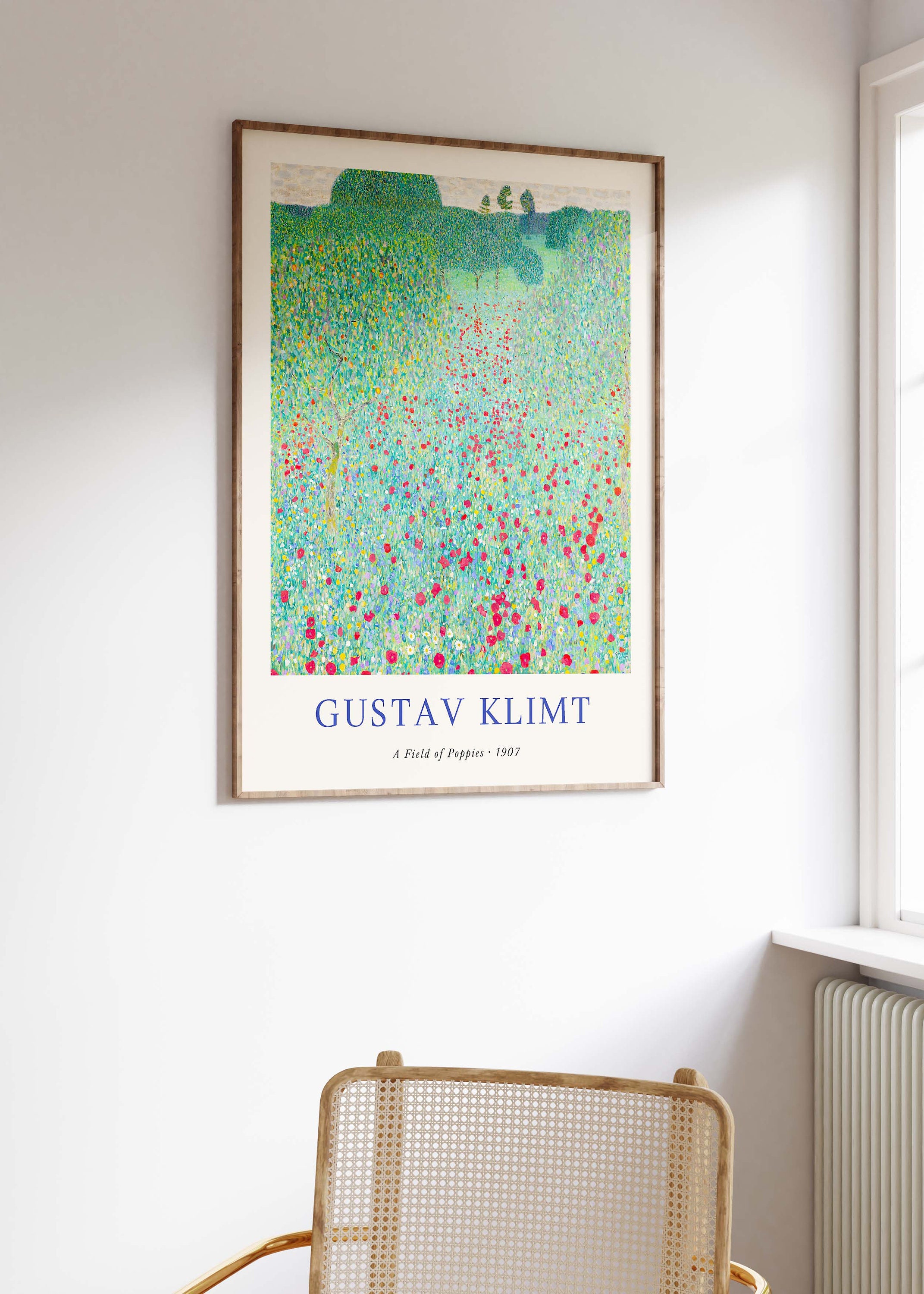 Gustav Klimt A Field of Poppies, Gustav Klimt Print, Klimt Poppies