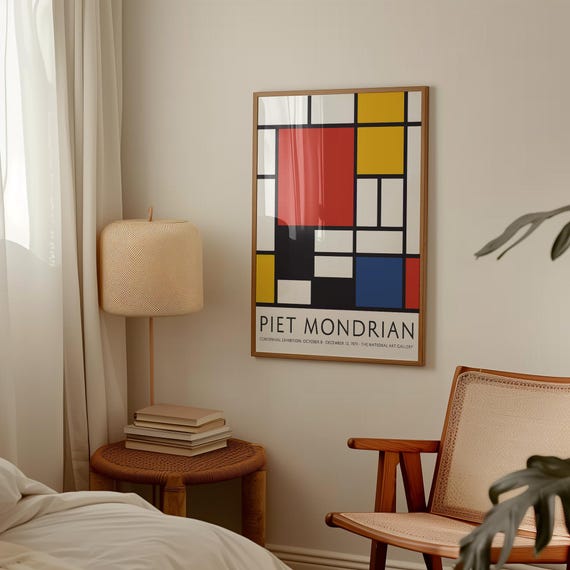 Piet Mondrian Print, Mondrian Art Print, Mondrian Poster, Abstract