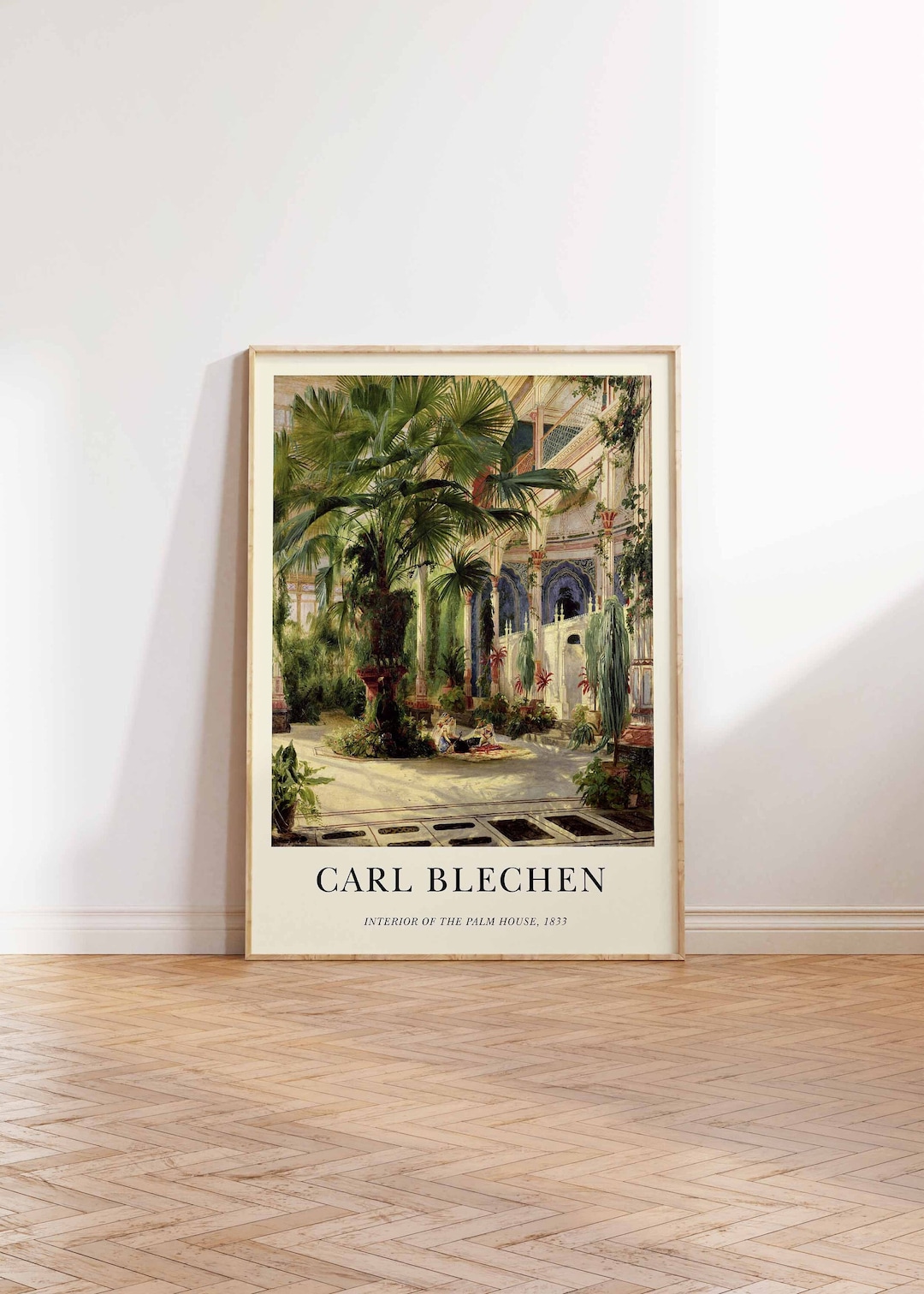 Kunstdruck: Karl Blechen 'Das Innere Des Palmenhauses' – 40x45 Cm, Hochformat