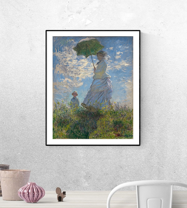 Donna con un parasol Madame e suo figlio 1875 di Etsy