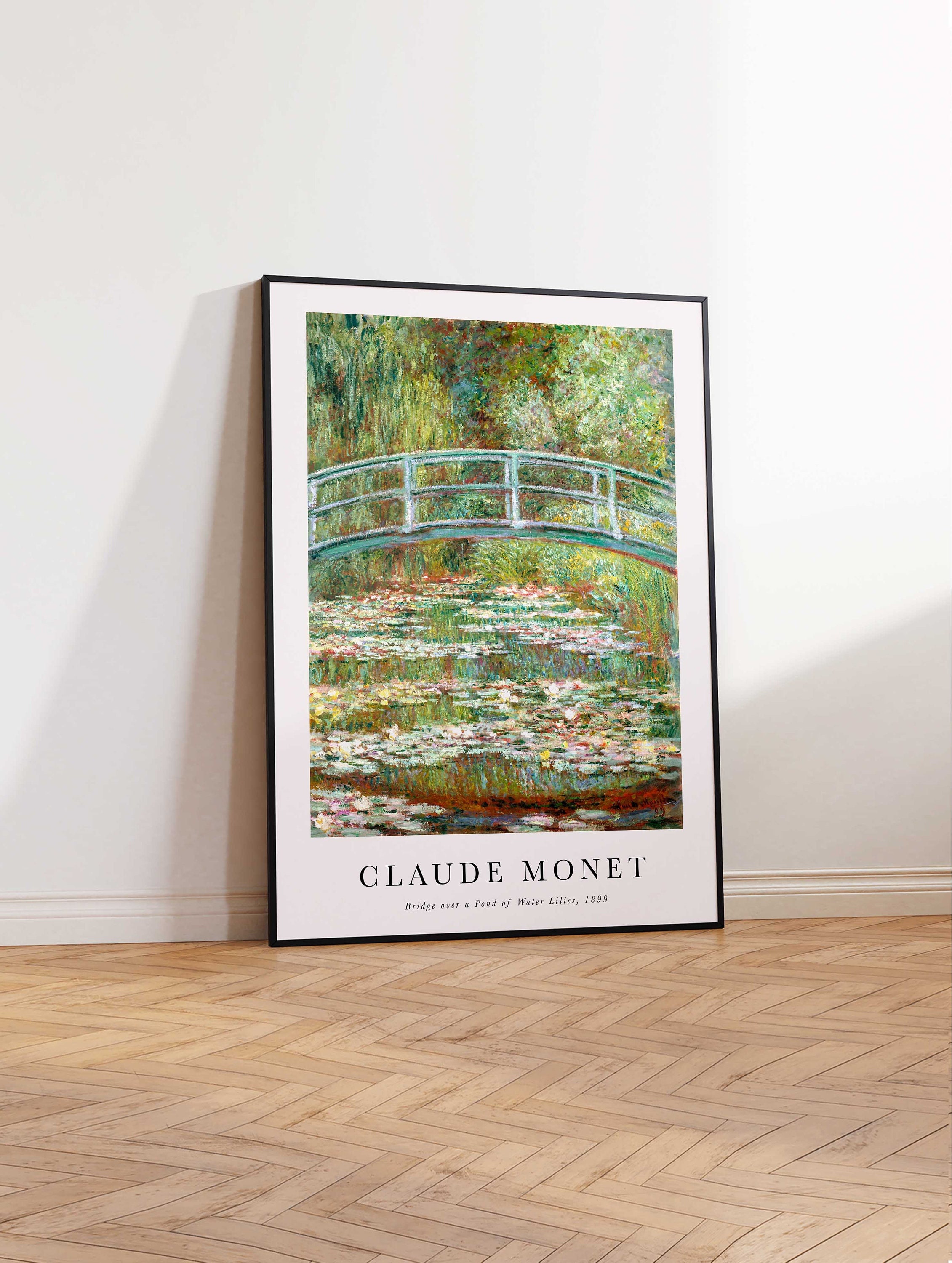 Reproduction Tableau Monet – Le Pont Aux Nénuphars – Impression Giclée, Plusieurs Formats (4x5 à 16x20 Pouces)