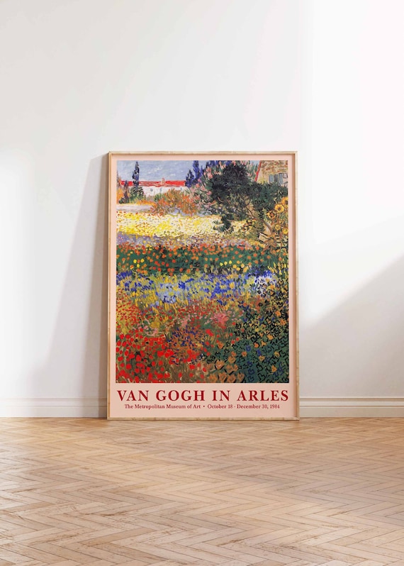 Vincent van Gogh print, Van Gogh Art Poster, Van Gogh Garden at Arles, Van Gogh Art Print,  Vintage Wall Art Poster Print Sizes A2 A3 A4