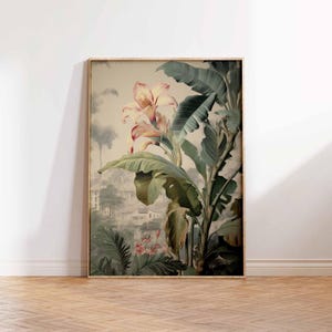 Henri Rousseau Botanical Print Floral Posters, Boho Floral Wall Print, Botanical Art, Tropical Decor, Jungle Aesthetic, Tropical Decor Gift