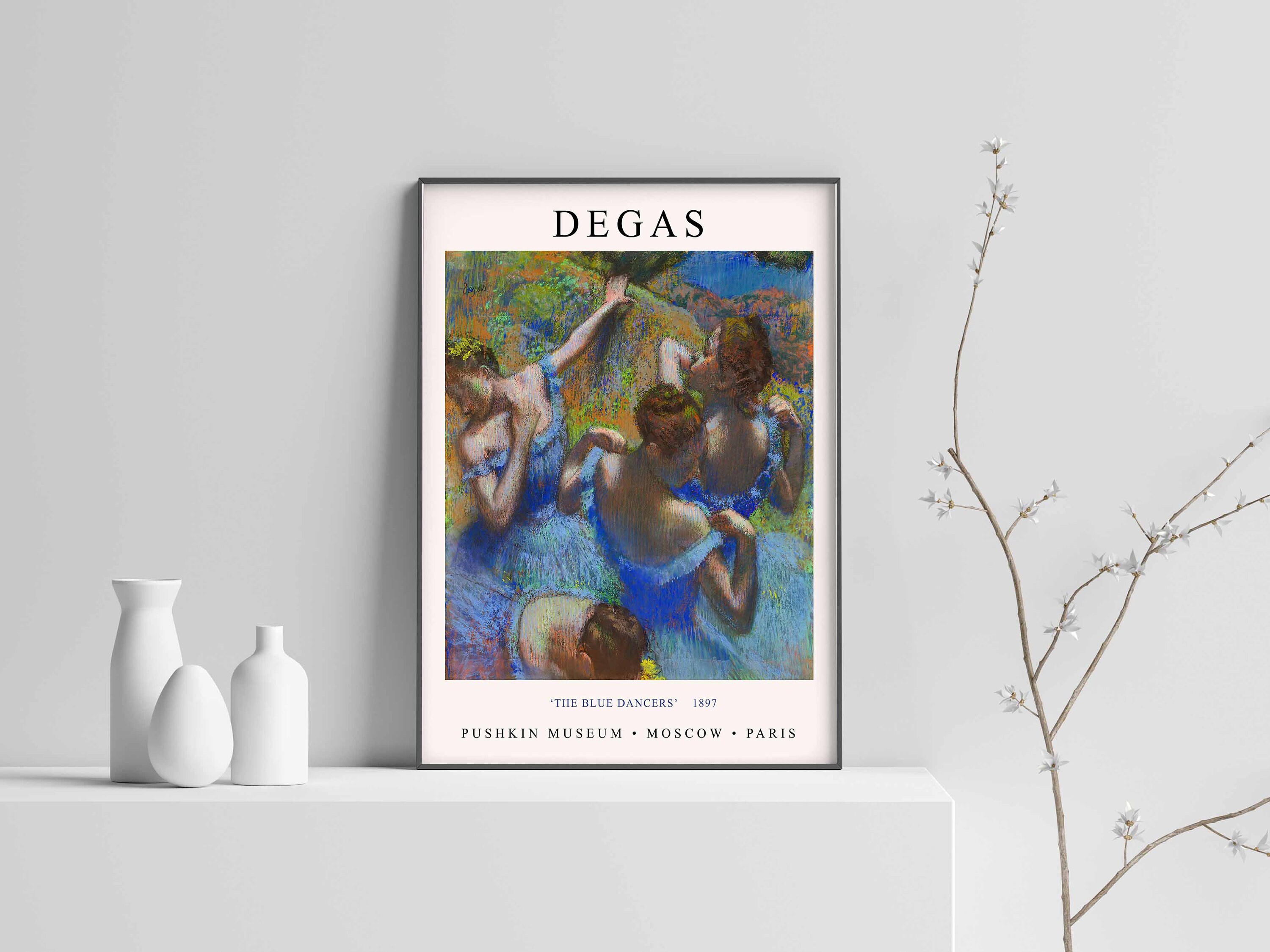 Degas Art Print, Degas Blue Dancers, Vintage Art Print, Degas