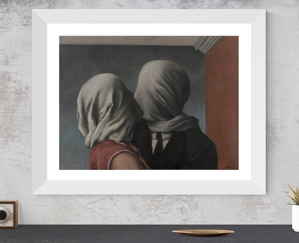 Les amants The Lovers 1928 René Magritte art Poster Etsy