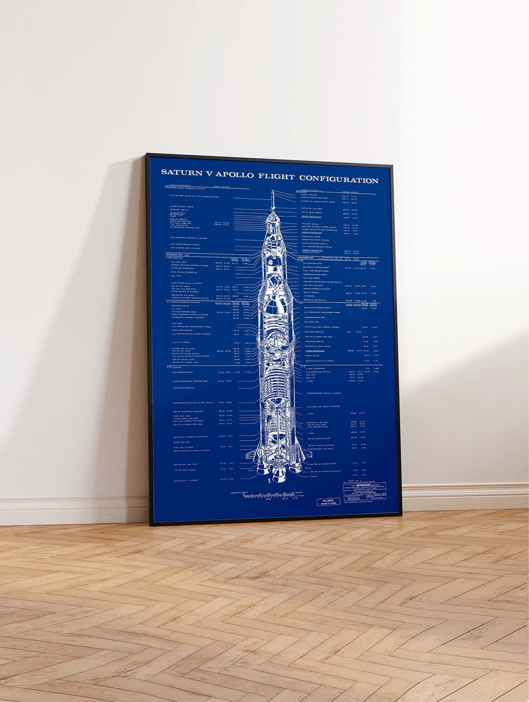 Saturn V Print Saturn Apollo Configuration Poster NASA Poster Rocket ...