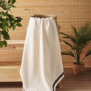 Cotton Bath Towel Set, Master Bathroom Decor, Lounge Chair Towel, Organic Turkish Hand Towel, Soft Bathroom Towel Set, Large Bath Towel image 10