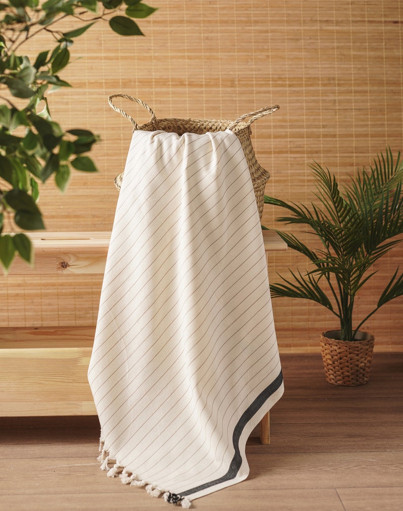 Cotton Bath Towel Set, Master Bathroom Decor, Lounge Chair Towel, Organic Turkish Hand Towel, Soft Bathroom Towel Set, Large Bath Towel image 10