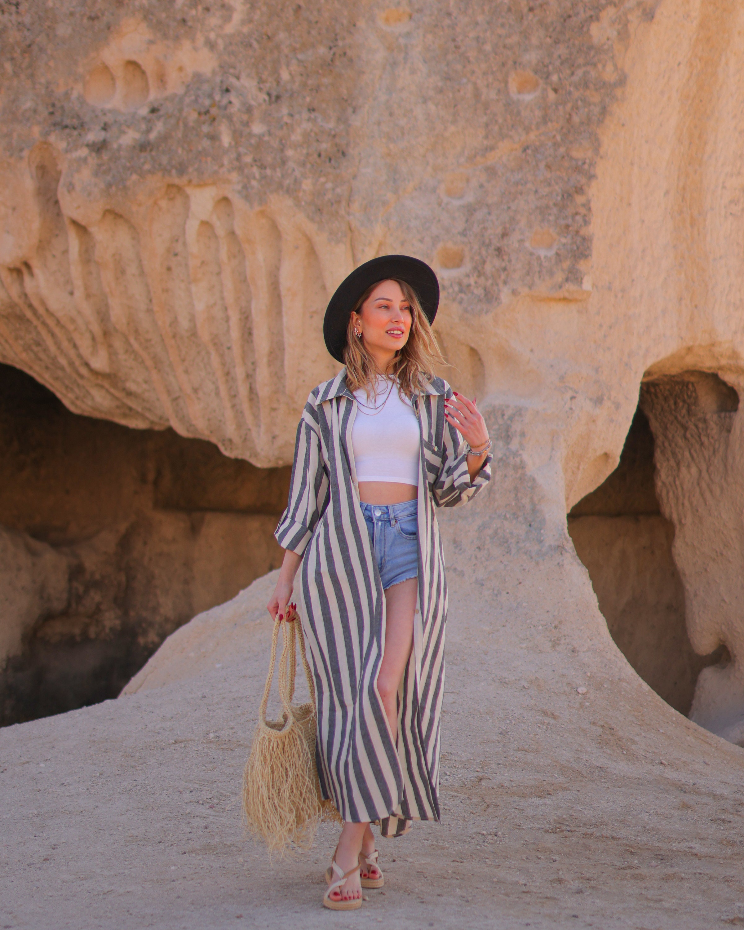 Striped Linen Shirt Dress: Blue & White Long Sleeve Cover-Up Striped Linen Shirt Dress: Blue & White Long Sleeve Cover-Up