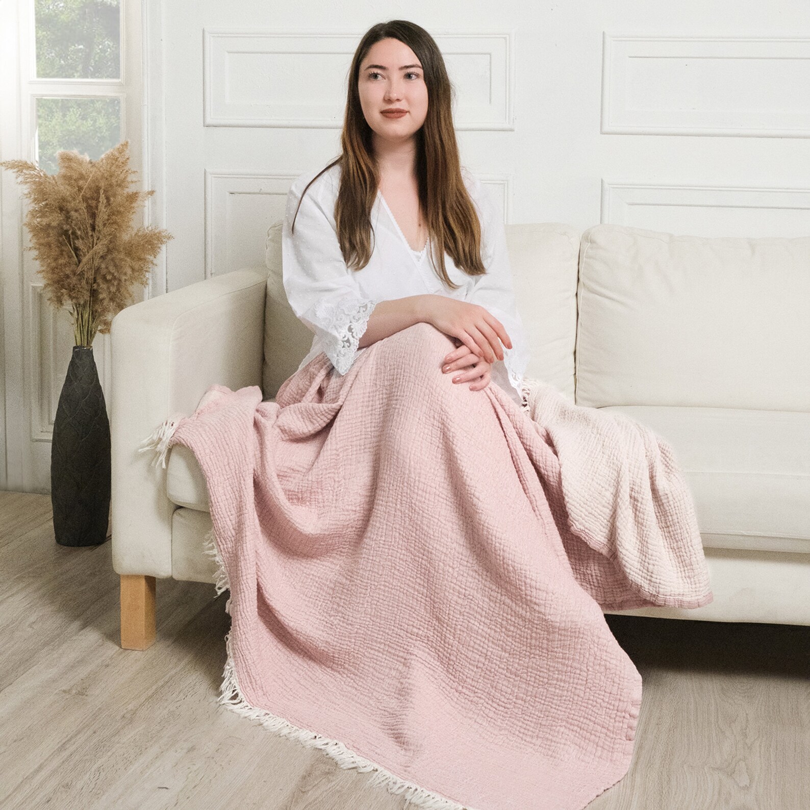 Adult Muslin Blanket / Soft Breathable Throw Blanket / Double Etsy