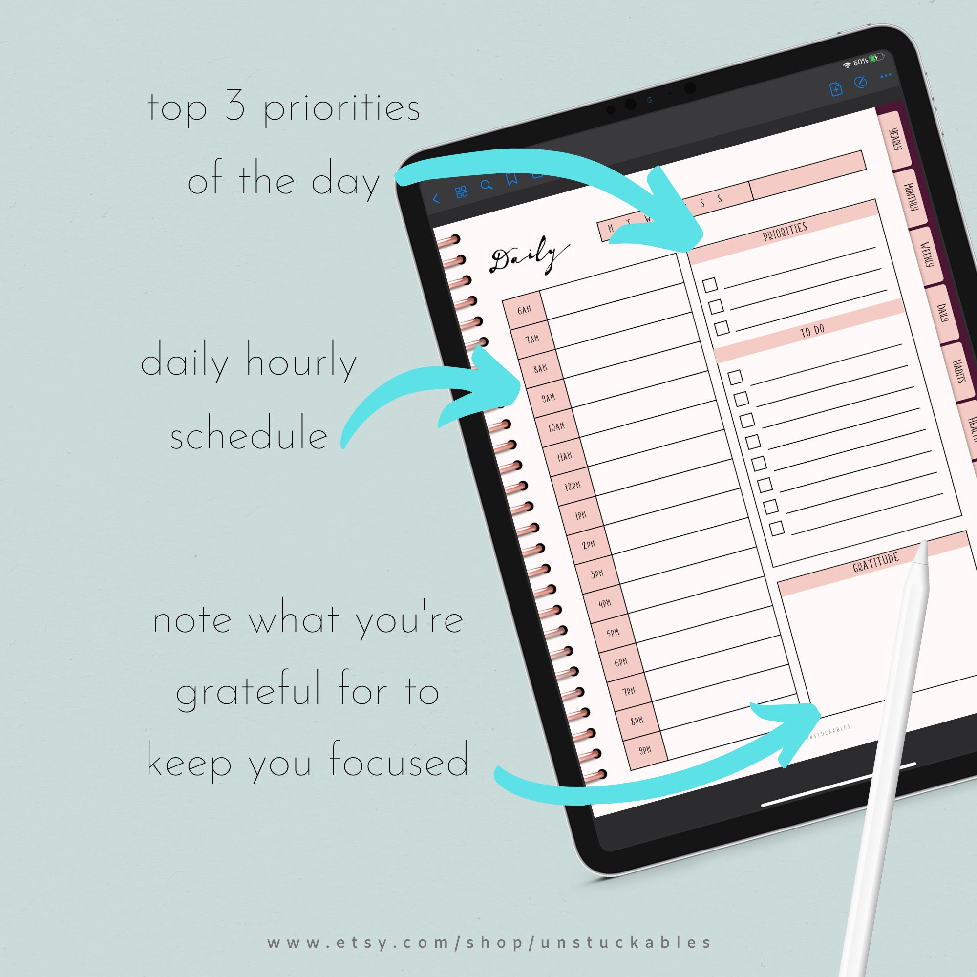 My Everything Digital Planner, Digital Goal Planner, Instant Download(00)
