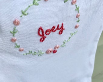 ADD-ON Embroidery by Hand embroidery name stitching customization Name Customization