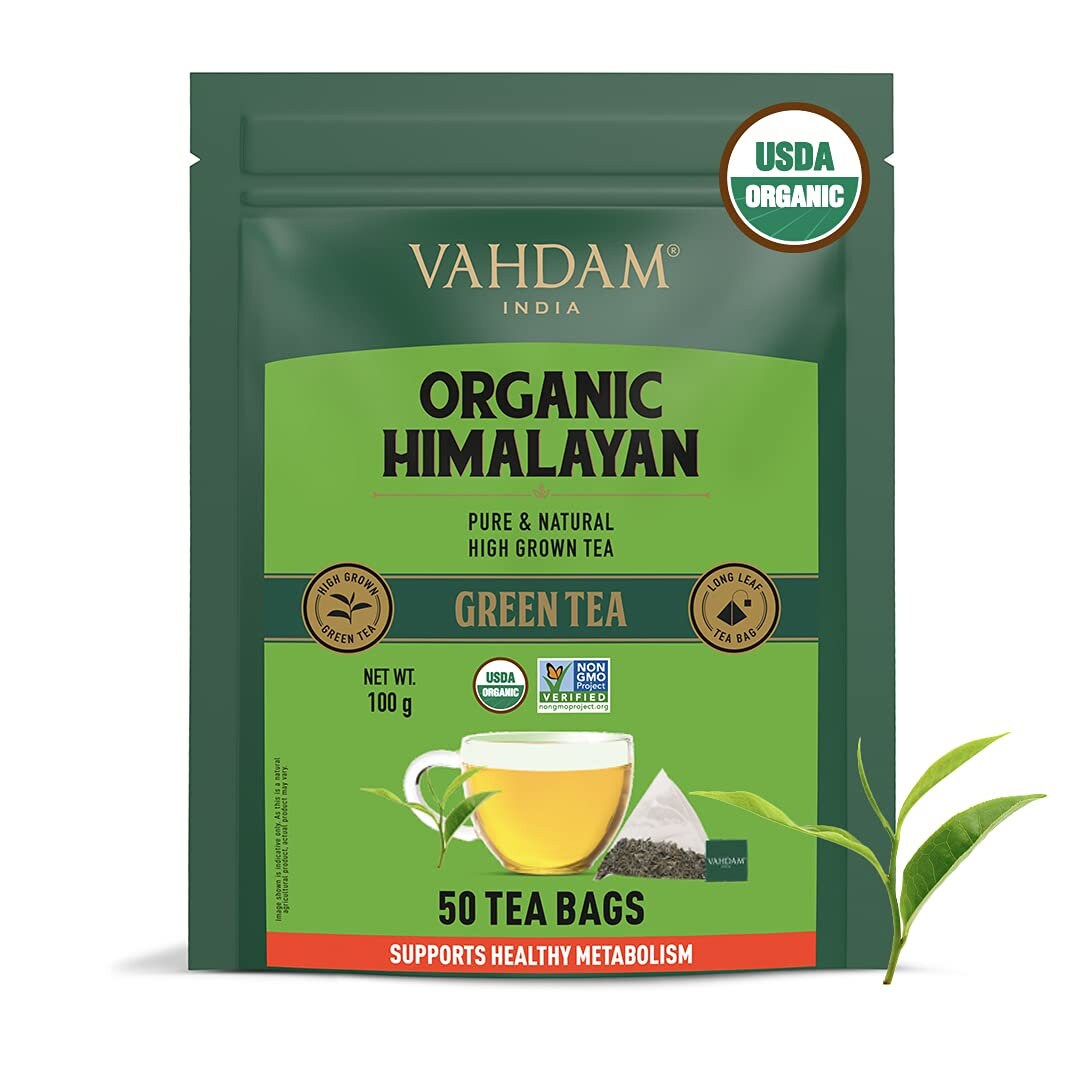 VAHDAM ORGANIC Pure Himalayan Green Tea Bags 50 Grüne Etsy