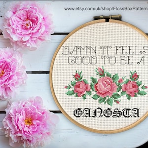 Floss Box - &quot;Gangsta&quot; Cross Stitch Pattern PDF Instant Download