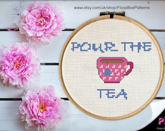 Stickpackung - Stickpackung ""Mini Tea Collection #1 Pour The Tea ""